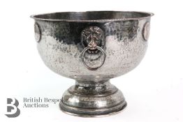 Hammered Sheffield Plate Rose Bowl
