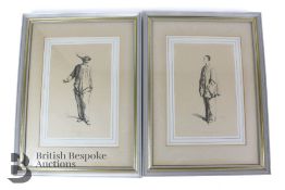 Four Clown Prints