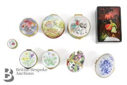 Quantity of Enamel Boxes