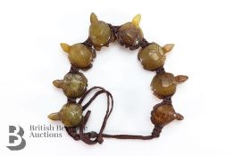 Carved Jade Turtle Bracelet