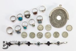 Eight Silver Rings