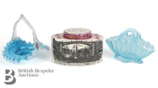 Sunderland Pink Lustreware Tea Caddy