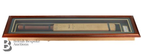 1948 Cricket Australia International Tour Cricket Bat and Programme