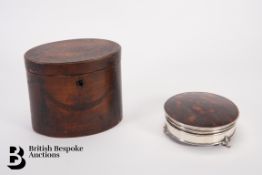 George IV Oval Mahogany Tea Caddy