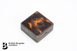 Silver and Tortoiseshell Miniature Compact
