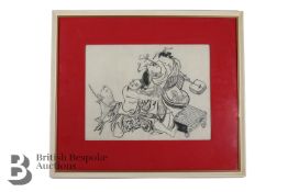 Attributed to Okumura Masanobu (1686-1768) Woodblock Print