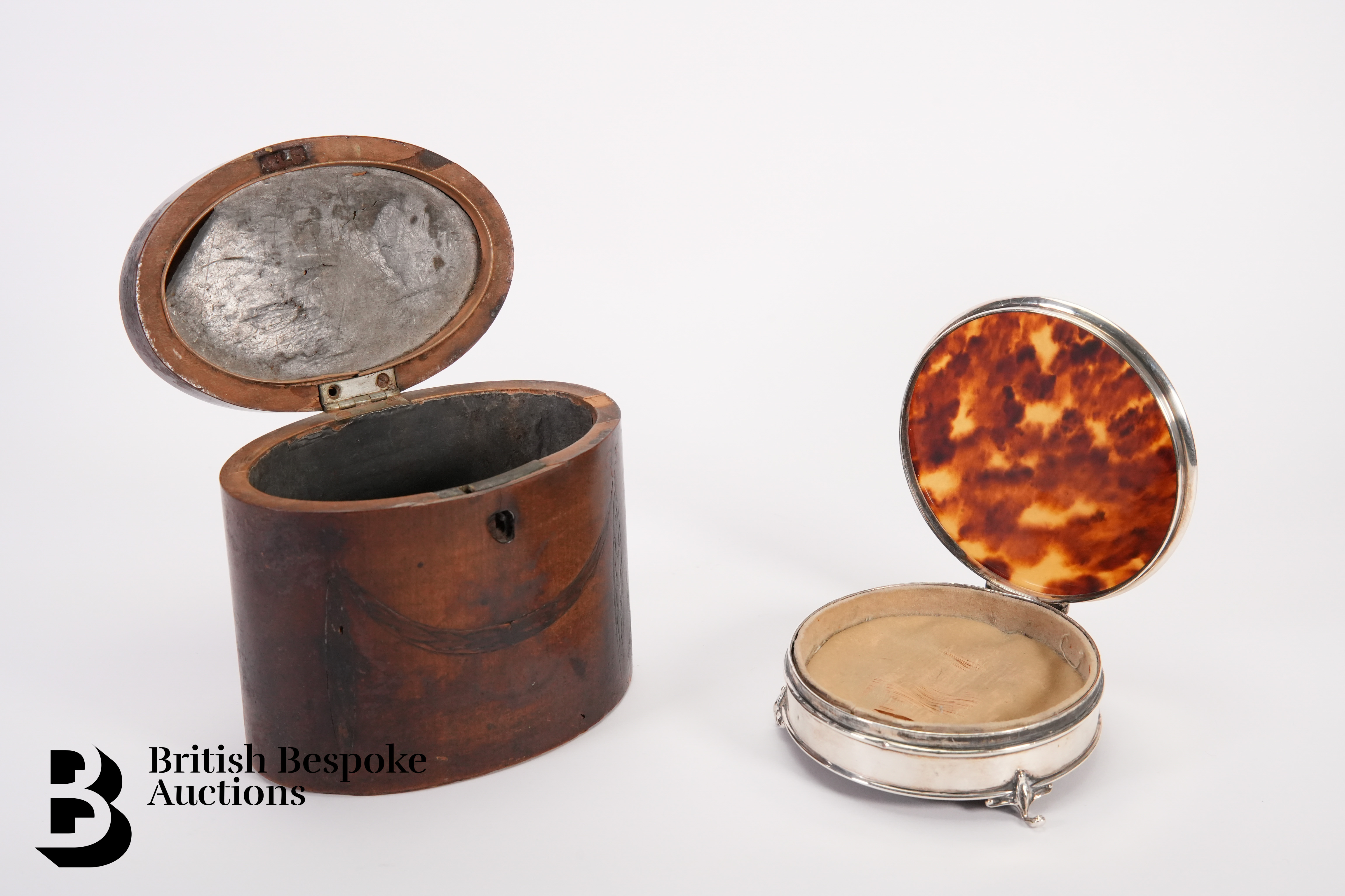 George IV Oval Mahogany Tea Caddy - Image 2 of 3