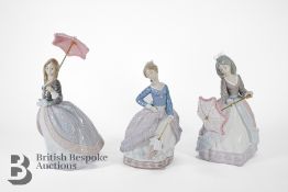 Lladro Girls with Umbrellas