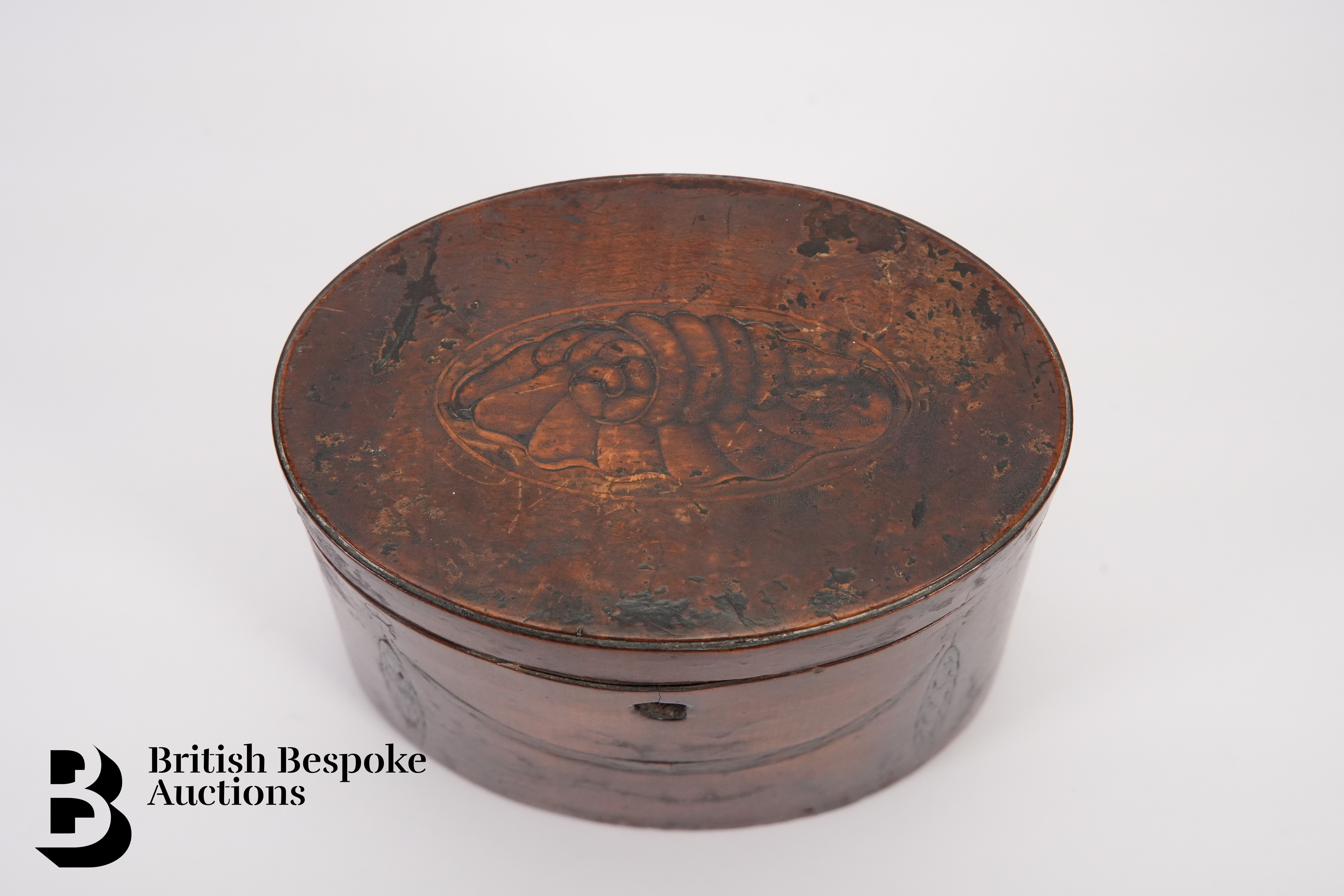 George IV Oval Mahogany Tea Caddy - Image 3 of 3