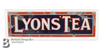Large Lyons Tea Framed Enamel Sign