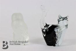 Lalique Frosted Glass Paperweight