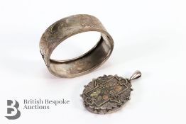 Victorian Silver and 9ct Gold Locket