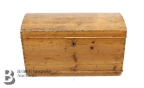 Vintage Domed Pine Chest