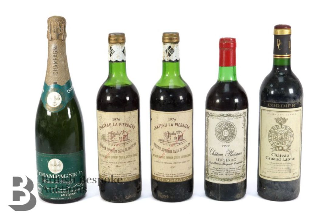 Two Bottles of Château La Pierrière Bordeaux Supérieur 1976 - Image 1 of 3