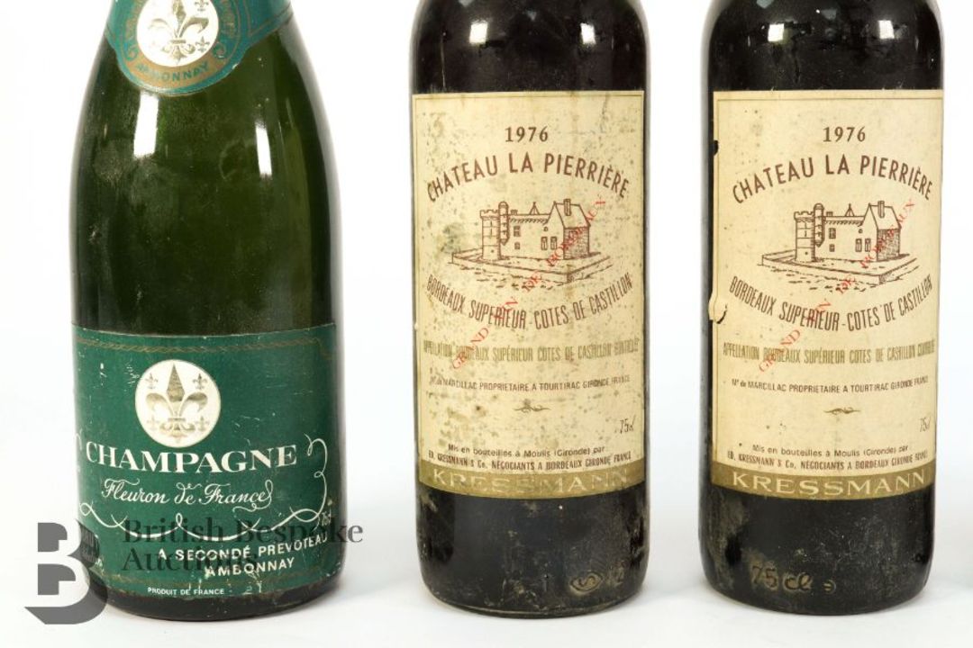 Two Bottles of Château La Pierrière Bordeaux Supérieur 1976 - Image 2 of 3