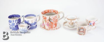 Large Mason's Ironstone Cider Tankard and English Pottery