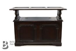 Dark Oak Monk's Bench