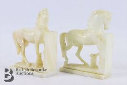 Pair of Alabaster Bookends