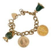 A 9ct yellow gold hollow link bracelet