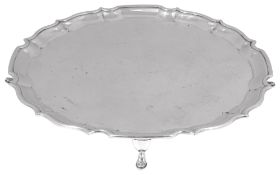 An Edwardian silver salver