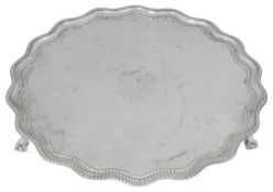A late Victorian silver salver