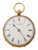 A Victorian 18ct gold open faced pocket watch