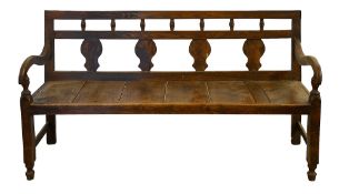 A George IV oak settle