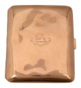 A George V 9ct gold cigarette case