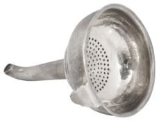 A George III silver wine funnel