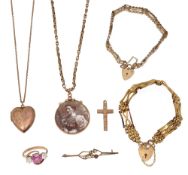 A group of 9ct jewellery