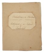 HISTORIC MANUSCRIPTS: Nantucket - United States of America An important hand written manuscript