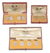 An Edwardian platinum, yellow gold and seed pearl dress set