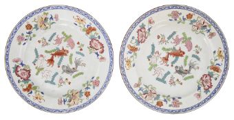 Two 19th century Herend plates decorated in Chinese export style