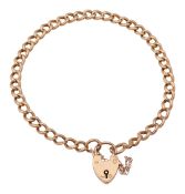 9ct gold curb link bracelet