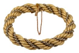 A two coloured rope twist bracelet