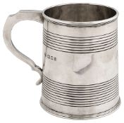 A George V silver pint tankard