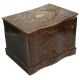 A tortoiseshell and brass inlaid boulle and ebonised decanter box - Image 1 of 4