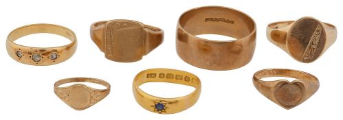 A group of assorted rings