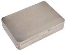 An Elizabeth II silver table cigarette box