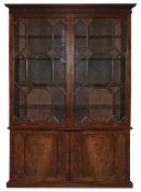 A George III mahogany bookcase cabinet