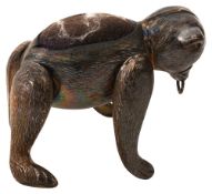 An Edwardian novelty silver bear pin cushion