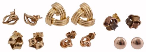 A group of assorted ear studs