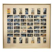 The Race into Space illustrations, framed