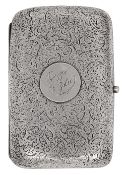 A late Victorian silver cigar case