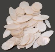 Early 19th century Chinese export mother of pearl gaming counters