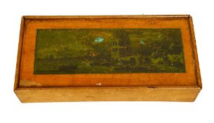 An early 19th century Scottish sycamore playing card box