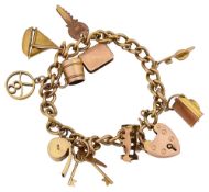 A curb link charm bracelet