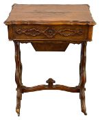 A French walnut work table