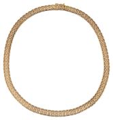 A 9ct flexible fancy link chain