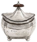 A late Victorian silver tea caddy
